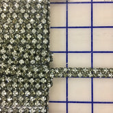 Rhinestone Banding - Czech 2-Row Black Diamond and Crystal